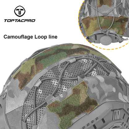 Toptacpro Tactical Helmet Cover Camouflage Helmet Skin for Fast Helmet S/M Size 8801
