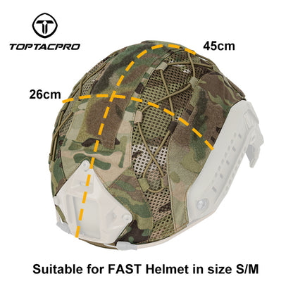 Toptacpro Tactical Helmet Cover Camouflage Helmet Skin for Fast Helmet S/M Size 8801