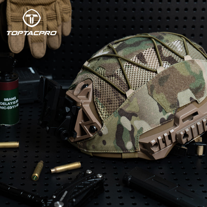 Toptacpro Tactical Helmet Cover Camouflage Helmet Skin for Wendy Helmet Headwear Hook&Loop 8802