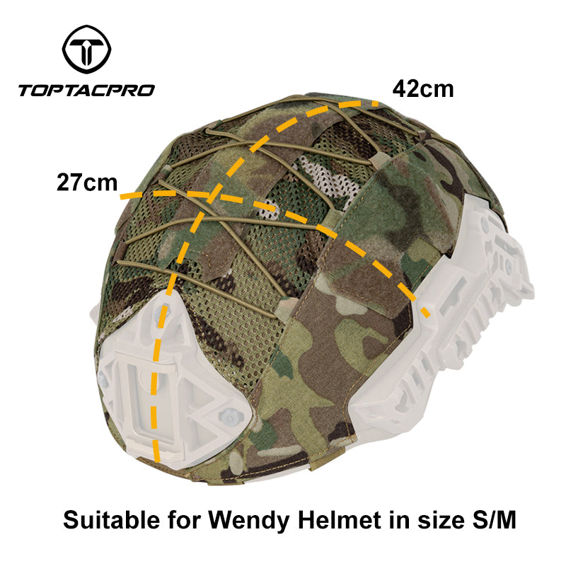 Toptacpro Tactical Helmet Cover Camouflage Helmet Skin for Wendy Helmet Headwear Hook&Loop 8802