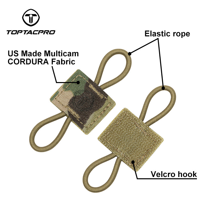 TOPTACPRO Binding Retainer MOLLE Webbing Elastic Binding Ribbon Tool Small Accessories (2PCS) 8901
