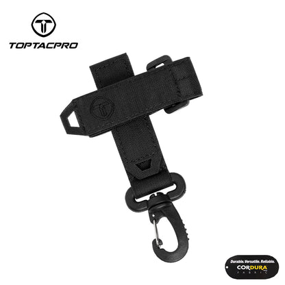 Toptacpro Tactical Storage Strap with Utx D-Flex Hook Rope Keeper Keychain 8902