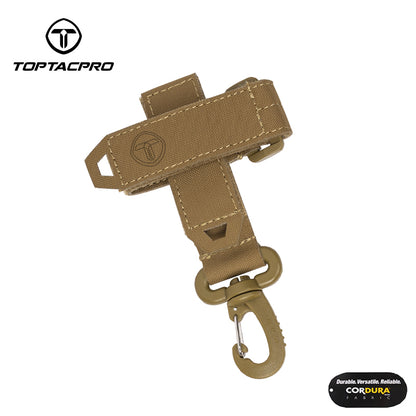 Toptacpro Tactical Storage Strap with Utx D-Flex Hook Rope Keeper Keychain 8902