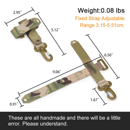 Toptacpro Tactical Storage Strap with Utx D-Flex Hook Rope Keeper Keychain 8902