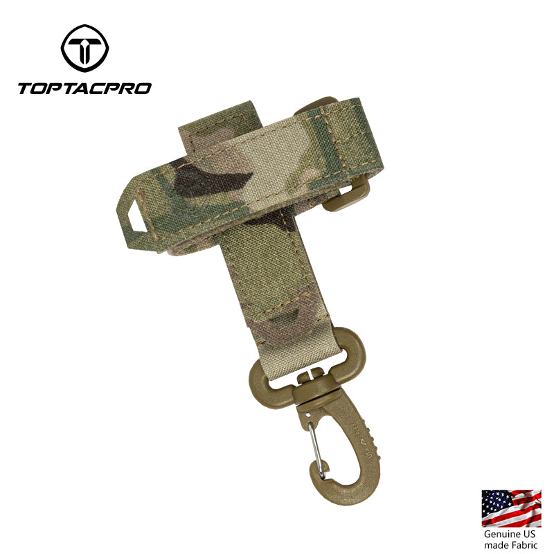 Toptacpro Tactical Storage Strap with Utx D-Flex Hook Rope Keeper Keychain 8902