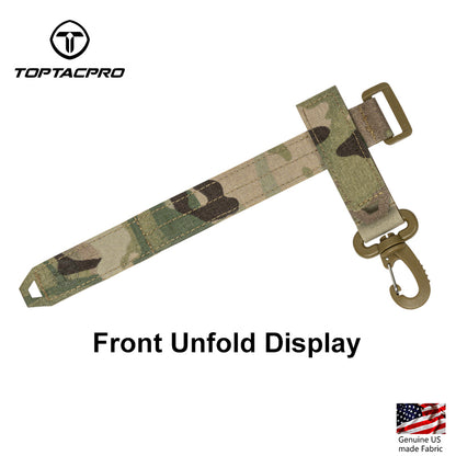 Toptacpro Tactical Storage Strap with Utx D-Flex Hook Rope Keeper Keychain 8902