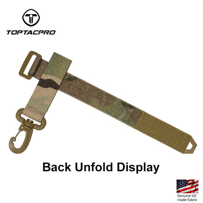 Toptacpro Tactical Storage Strap with Utx D-Flex Hook Rope Keeper Keychain 8902