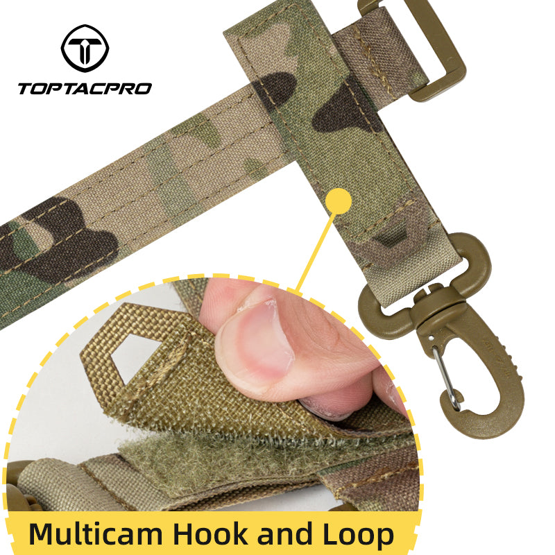 Toptacpro Tactical Storage Strap with Utx D-Flex Hook Rope Keeper Keychain 8902