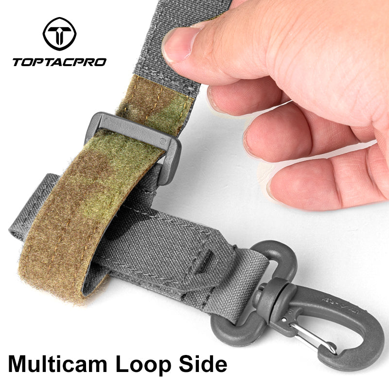 Toptacpro Tactical Storage Strap with Utx D-Flex Hook Rope Keeper Keychain 8902