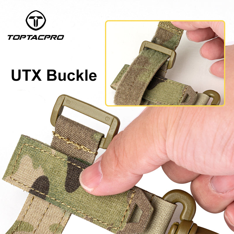 Toptacpro Tactical Storage Strap with Utx D-Flex Hook Rope Keeper Keychain 8902