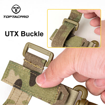 Toptacpro Tactical Storage Strap with Utx D-Flex Hook Rope Keeper Keychain 8902