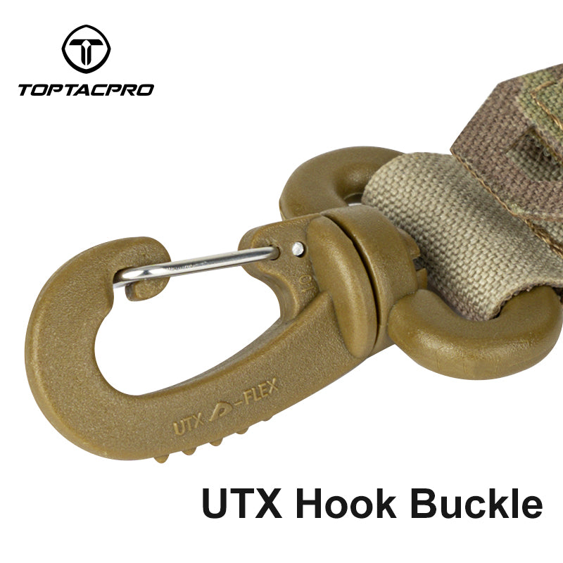 Toptacpro Tactical Storage Strap with Utx D-Flex Hook Rope Keeper Keychain 8902