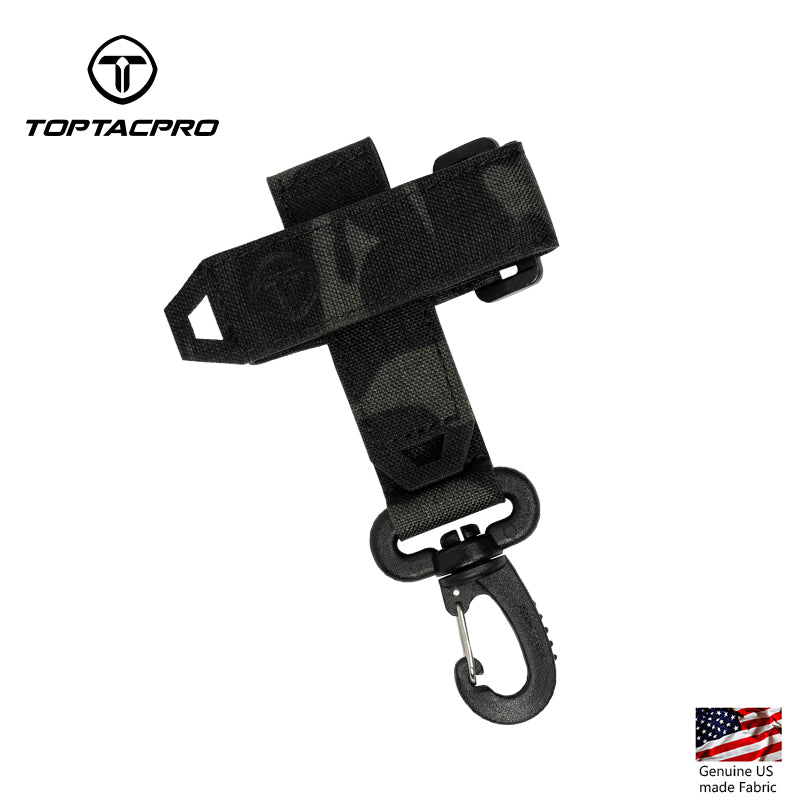 Toptacpro Tactical Storage Strap with Utx D-Flex Hook Rope Keeper Keychain 8902