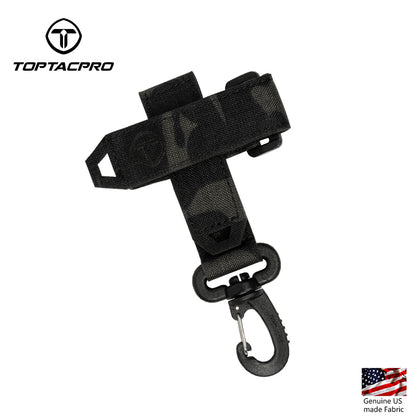 Toptacpro Tactical Storage Strap with Utx D-Flex Hook Rope Keeper Keychain 8902