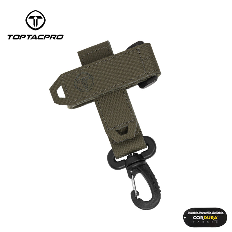 Toptacpro Tactical Storage Strap with Utx D-Flex Hook Rope Keeper Keychain 8902