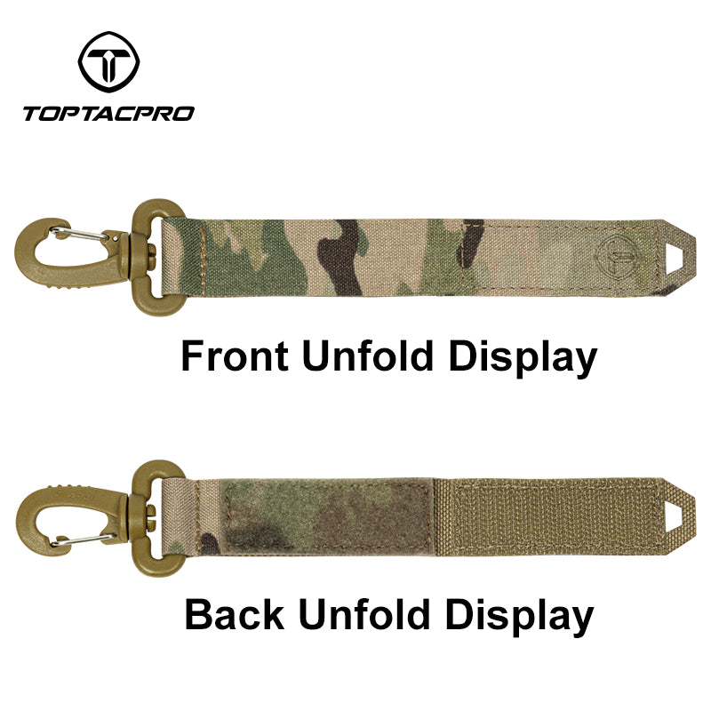 Toptacpro Tactical Lanyard Strap Keychains Military Hooks Utility Ring for MOLLE Webbing 8903