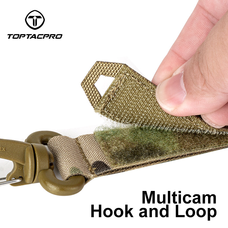 Toptacpro Tactical Lanyard Strap Keychains Military Hooks Utility Ring for MOLLE Webbing 8903