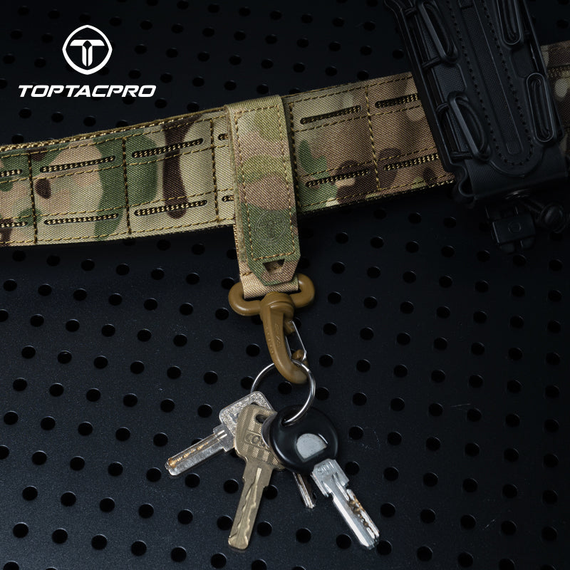 Toptacpro Tactical Lanyard Strap Keychains Military Hooks Utility Ring for MOLLE Webbing 8903