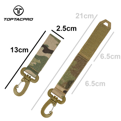 Toptacpro Tactical Lanyard Strap Keychains Military Hooks Utility Ring for MOLLE Webbing 8903