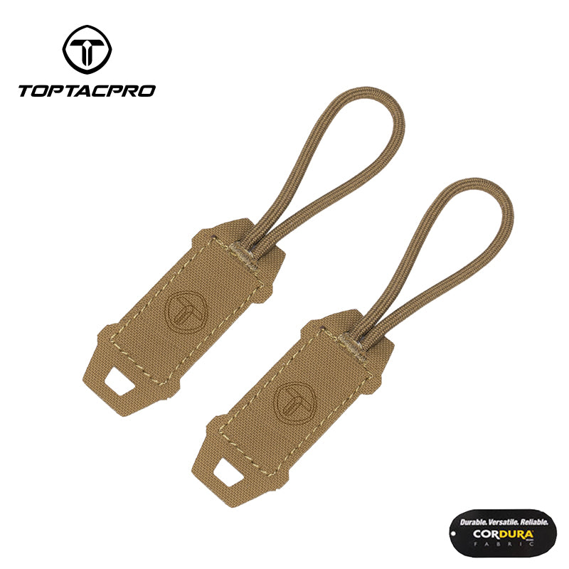 Toptacpro Tactical Zipper Pull Tab for Vest Backpack Pouch MilSim Larp Accessories 8904