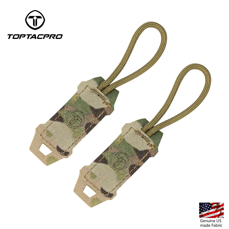 Toptacpro Tactical Zipper Pull Tab for Vest Backpack Pouch MilSim Larp Accessories 8904