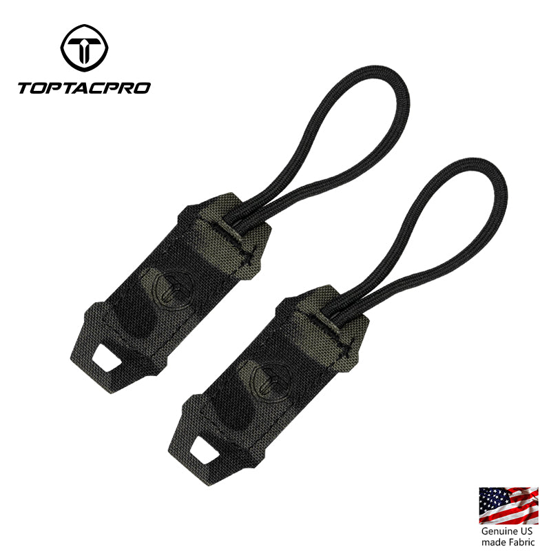 Toptacpro Tactical Zipper Pull Tab for Vest Backpack Pouch MilSim Larp Accessories 8904