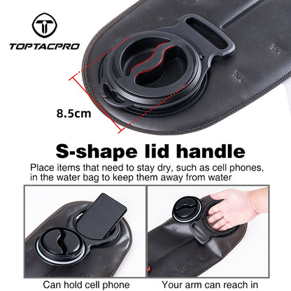 TOPTACPRO 2L Tactical Water Bladder Food Grade TPU Hydration Bladder for Backpack 8908