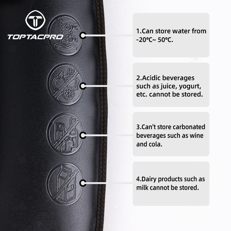 TOPTACPRO 2L Tactical Water Bladder Food Grade TPU Hydration Bladder for Backpack 8908