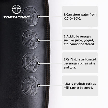 TOPTACPRO 2L Tactical Water Bladder Food Grade TPU Hydration Bladder for Backpack 8908