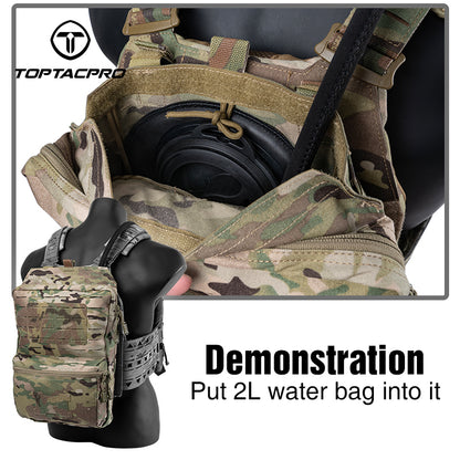 TOPTACPRO 2L Tactical Water Bladder Food Grade TPU Hydration Bladder for Backpack 8908