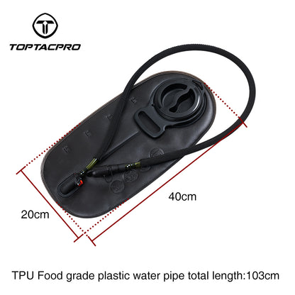 TOPTACPRO 2L Tactical Water Bladder Food Grade TPU Hydration Bladder for Backpack 8908