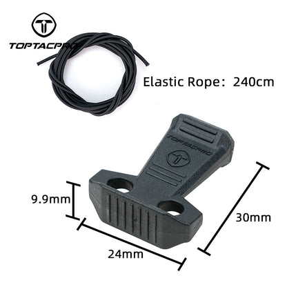 TOPTACPRO Tactical Hook Handle Set 3PCS Elastic Rope Clip for Pouch Tactical Gear 8909
