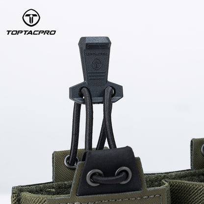 TOPTACPRO Tactical Hook Handle Set 3PCS Elastic Rope Clip for Pouch Tactical Gear 8909